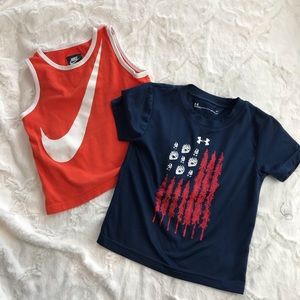 Bundle of 2T Boys UA Shirt + Nike Tank Top | 2pcs